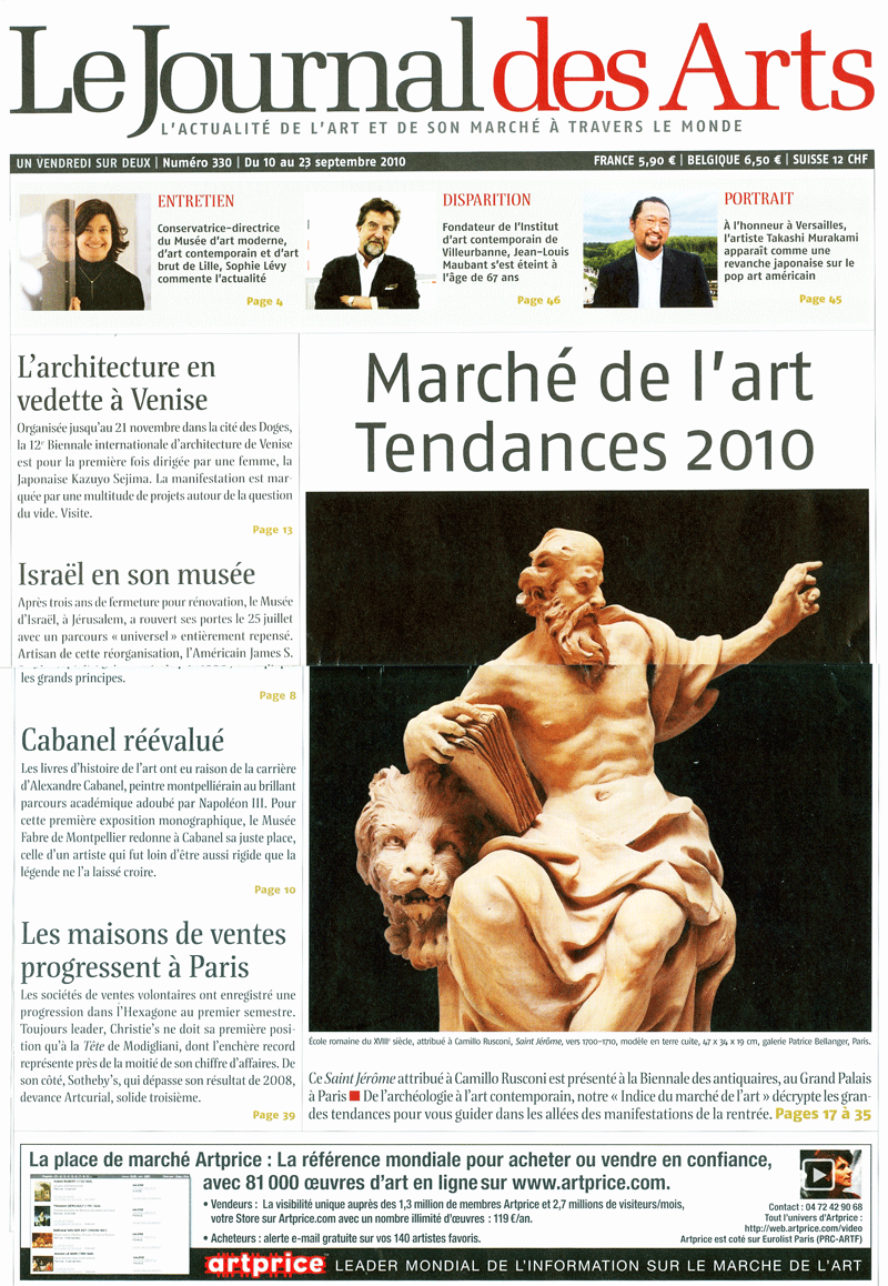 Journal des Arts - Septembre 2010